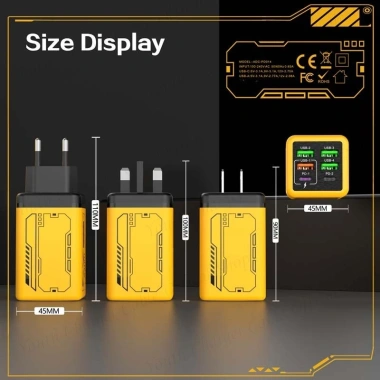 Bộ sạc nhanh 6 cổng 240W USB‑PD Mech – 6 trong 1, hỗ trợ EU/US/UK, sạc du lịch