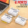 Bộ sạc nhanh 6 cổng 35W USB EU/US - Sạc nhanh điện thoại văn phòng, nhà, trường du lịch