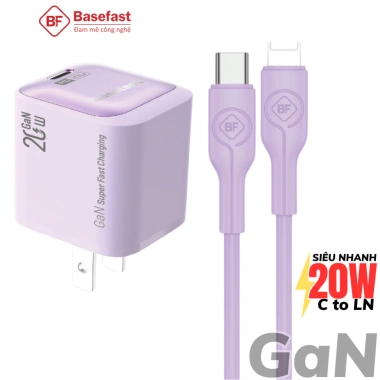 Bộ sạc nhanh Basefast 27W siêu bền, chống gãy gập cho iPhone XS Max‑14 20W/30W