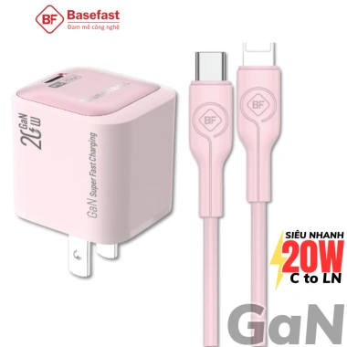 Bộ sạc nhanh Basefast 27W siêu bền, chống gãy gập cho iPhone XS Max‑14 20W/30W