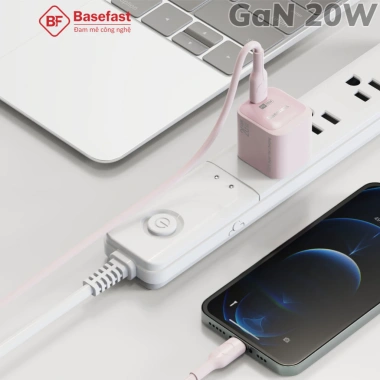 Bộ sạc nhanh Basefast 27W siêu bền, chống gãy gập cho iPhone XS Max‑14 20W/30W