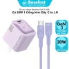 Bộ sạc nhanh Basefast GaN 20W mini, kèm cáp silicone, tương thích iPhone X/11/12/13/14 Pro Max - Giá chỉ 269.000₫ 3
