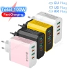 Bộ sạc nhanh đa cổng 100W 2USB+2PD 4 trong 1, hỗ trợ iOS, Micro Type-C, du lịch - Giá chỉ 208.128 đ 2