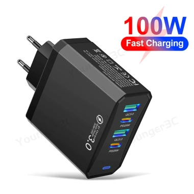 Bộ sạc nhanh đa cổng 100W 2USB+2PD 4 trong 1, hỗ trợ iOS, Micro Type-C, du lịch - Giá chỉ 208.128 đ 3