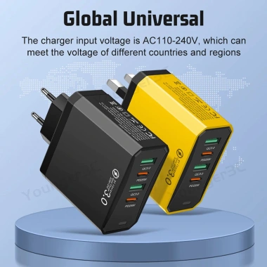 Bộ sạc nhanh đa cổng 100W 2USB+2PD 4 trong 1, hỗ trợ iOS, Micro Type-C, du lịch - Giá chỉ 208.128 đ 6