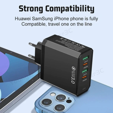 Bộ sạc nhanh đa cổng 100W 2USB+2PD 4 trong 1, hỗ trợ iOS, Micro Type-C, du lịch - Giá chỉ 208.128 đ 7