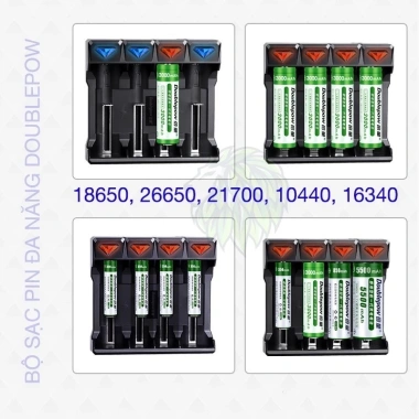 Bộ Sạc Nhanh Doublepow UK41 Đa Năng 26.650 16.340 14.500 18.650 - Pin Xe Điện, Máy Khoan, Nguồn Dự Phòng, Giá Ưu Đãi 102k 2