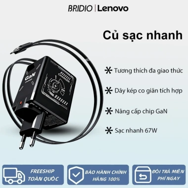 Bộ sạc nhanh du lịch 67W USB-C, hỗ trợ máy tính xách tay và máy tính bảng, thu năng lượng miễn phí, giá chỉ 329.000₫