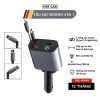 Bộ sạc nhanh ô tô 4 in 1 120W - Tẩu xoay 180 do, LED hiển thị điện áp, chỉ 225k 10