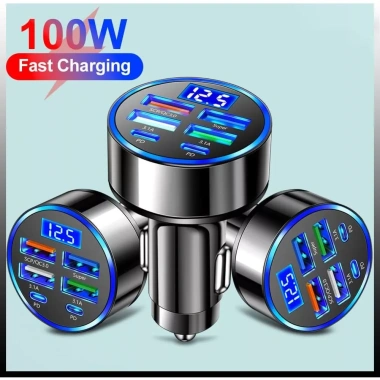 Bộ sạc nhanh ô tô đa năng 6 trong 1 PD + USB + QC3.0 - Tương thích, chỉ 61.600₫ 9 Bộ sạc nhanh ô tô đa năng 6 trong 1 PD + USB + QC3.0 - Tương thích, chỉ 61.600₫ 9