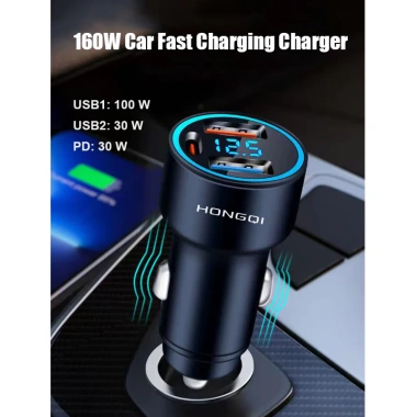 Bộ sạc nhanh ô tô HongQi 160W – Màn hình điện áp kỹ thuật số, đèn xung quanh phát sáng, giá ưu đãi 87.999 ₫ 9 Bộ sạc nhanh ô tô HongQi 160W – Màn hình điện áp kỹ thuật số, đèn xung quanh phát sáng, giá ưu đãi 87.999 ₫ 9