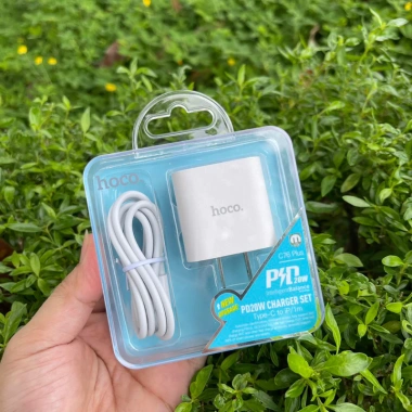 Bộ sạc nhanh PD20W Hoco C76 Plus nâng cấp - Tốc độ 20W, an toàn, chỉ 160.000₫