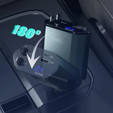 Bộ sạc ô tô 120W sạc nhanh USB Type‑C có dây rút, tương thích iPhone, giá 134.765₫ 8