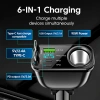 Bộ sạc ô tô 150W 6 trong 1, cáp kép Type-C 70cm, sạc nhanh cho Samsung, Huawei - Giá ưu đãi 258k 4