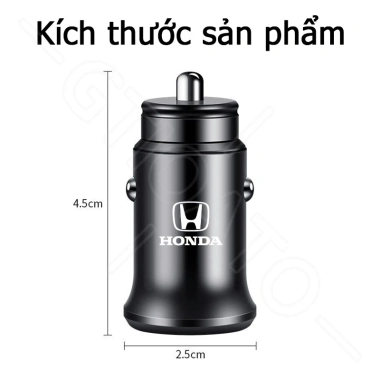 Bộ Sạc Ô Tô 2 Cổng USB 12-24V Sạc Nhanh cho Honda City, Civic, CRV, Brio, HRV, Jazz, Accord, Odyssey, Fit