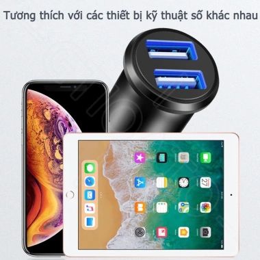 Bộ Sạc Ô Tô 2 Cổng USB 12-24V Sạc Nhanh cho Honda City, Civic, CRV, Brio, HRV, Jazz, Accord, Odyssey, Fit