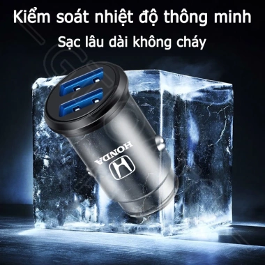 Bộ Sạc Ô Tô 2 Cổng USB 12-24V Sạc Nhanh cho Honda City, Civic, CRV, Brio, HRV, Jazz, Accord, Odyssey, Fit