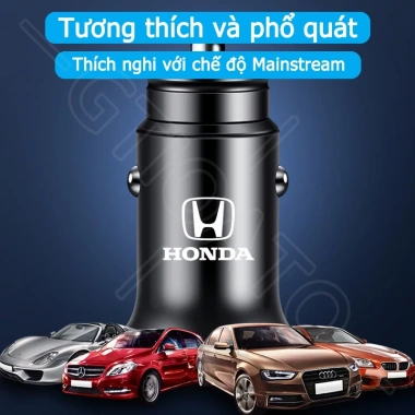 Bộ Sạc Ô Tô 2 Cổng USB 12-24V Sạc Nhanh cho Honda City, Civic, CRV, Brio, HRV, Jazz, Accord, Odyssey, Fit
