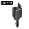 Bộ sạc ô tô 7 trong 1 USB Type-C sạc nhanh 120W, có cáp và đèn LED, 206.800 VND 7