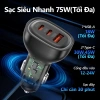 Bộ sạc ô tô 75W ANRMESUN 3 cổng USB Type-C PD QC3.0, sạc nhanh 12-24V, an toàn cho Samsung và iPhone – chỉ 67.000đ 2