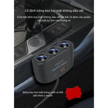 Bộ sạc ô tô đa chức năng 120W - Sạc nhanh USB và PD 12V/24V, Giá chỉ 151.444₫ 9