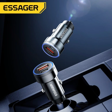 Bộ sạc ô tô Essager 54W USB Type C PD QC3.0 sạc nhanh 12-24V Samsung - 126.500 VND