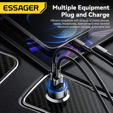 Bộ sạc ô tô Essager 54W USB Type C PD QC3.0 sạc nhanh 12-24V Samsung - 126.500 VND
