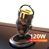 Bộ sạc ô tô Mini Elough 120W USB C siêu nhanh, đầu sạc vô hình, chuyển đổi điện thoại trong suốt, chỉ 69.240₫ 2
