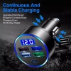 Bộ sạc ô tô PD QC3.0 sạc nhanh 5 cổng, màn hình kỹ thuật số - 1-6 ổ cắm, giá ưu đãi 57.200₫ 2