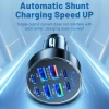 Bộ sạc ô tô USB C Type C 8 cổng siêu nhanh, phát hiện điện áp, hiển thị kỹ thuật số - Giá chỉ 83.600 VND 2