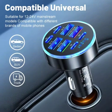 Bộ sạc ô tô USB C Type C 8 cổng siêu nhanh, phát hiện điện áp, hiển thị kỹ thuật số - Giá chỉ 83.600 VND 4 Bộ sạc ô tô USB C Type C 8 cổng siêu nhanh, phát hiện điện áp, hiển thị kỹ thuật số - Giá chỉ 83.600 VND 4