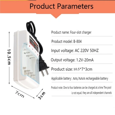 Bộ sạc pin 4 khe AA/AAA 1.2V-1.5V chính hãng - Giá ưu đãi 138.550₫ 2
