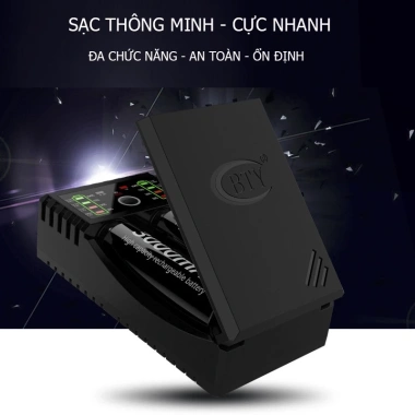 Bộ sạc pin AA 18.650 BTY-V202+ đa năng – Sạc nhanh mọi loại pin, thay sạc dự phòng, 224.000₫ 3