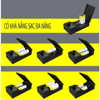 Bộ sạc pin AA 18.650 BTY-V202+ đa năng – Sạc nhanh mọi loại pin, thay sạc dự phòng, 224.000₫ 9