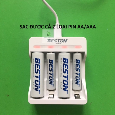 Bộ Sạc Pin AA AAA Beston C9.009 – Tự Ngắt Khi Đầy, Sạc Nhanh, Đèn Báo, Chính Hãng 2