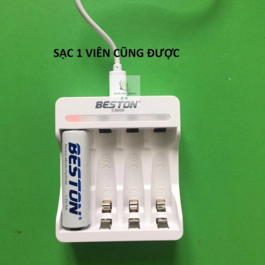 Bộ Sạc Pin AA AAA Beston C9.009 – Tự Ngắt Khi Đầy, Sạc Nhanh, Đèn Báo, Chính Hãng 3