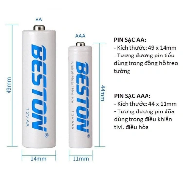Bộ Sạc Pin AA AAA Beston C9.009 – Tự Ngắt Khi Đầy, Sạc Nhanh, Đèn Báo, Chính Hãng 6