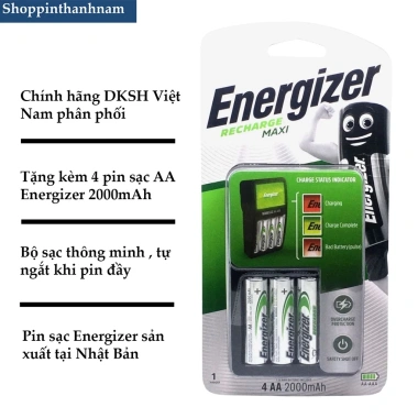 Bộ Sạc Pin Energizer Chính Hãng 4 Pin - Chất Lượng Cao, Giá Ưu Đãi 400k 4