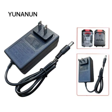 Bộ sạc pin Lithium YUNAUN 21V sạc nhanh, đa năng US/EU/UK/AU, công cụ nguồn 1A