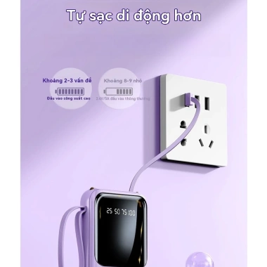 Bộ sạc pin mini 20.000mAh/10.000mAh sạc nhanh, dung lượng lớn, kèm đa dạng dây sạc - XM212 chỉ 95.475 VND