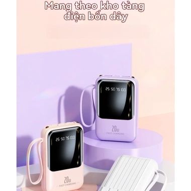 Bộ sạc pin mini 20.000mAh/10.000mAh sạc nhanh, dung lượng lớn, kèm đa dạng dây sạc - XM212 chỉ 95.475 VND