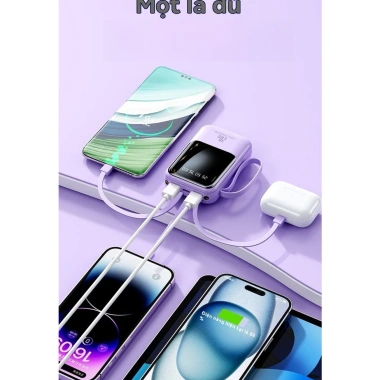 Bộ sạc pin mini 20.000mAh/10.000mAh sạc nhanh, dung lượng lớn, kèm đa dạng dây sạc - XM212 chỉ 95.475 VND