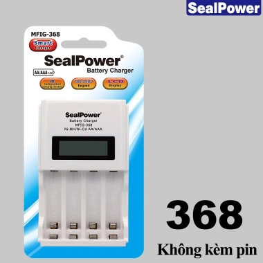 Bộ sạc pin SealPower MFIG-368 thông minh tự ngắt, pin Ni-MH 1.2V AA 3.300mAh / AAA 1.300mAh - Giá chỉ 139.000đ