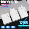 Bộ sạc siêu nhanh USB-C 120W EU US UK Du lịch đa năng 2 cổng PD67W+QC3.0 kèm cáp 2