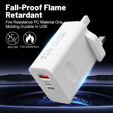 Bộ sạc siêu nhanh USB-C 120W EU US UK Du lịch đa năng 2 cổng PD67W+QC3.0 kèm cáp 3