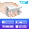Bộ sạc siêu nhanh USB-C 120W EU US UK Du lịch đa năng 2 cổng PD67W+QC3.0 kèm cáp 6