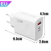 Bộ sạc siêu nhanh USB-C 120W EU US UK Du lịch đa năng 2 cổng PD67W+QC3.0 kèm cáp 10