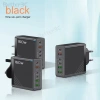 Bộ sạc USB đa cổng 160W 3PD 3QC3.0 - 6 trong 1 du lịch, sạc nhanh cho điện thoại, máy tính bảng, loại C 6