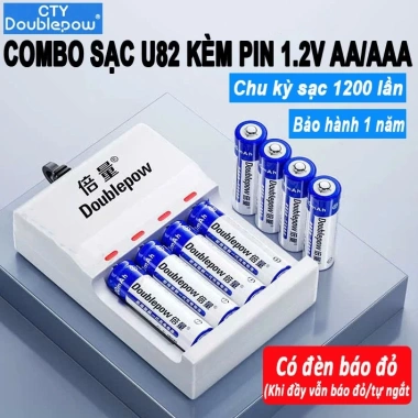 Bộ sạc USB Pin sạc 1.2V AA/AAA cho mic không dây, camera, điều khiển đồ chơi - 24.000₫