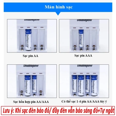 Bộ sạc USB Pin sạc 1.2V AA/AAA cho mic không dây, camera, điều khiển đồ chơi - 24.000₫